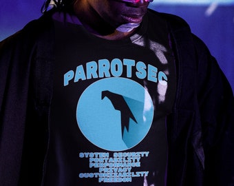 Parrot OS T-shirt, Hacker T-shirt, Parrot Linux, OS för hackare, Röda laget, Blå laget, Rolig T-shirt, Cool T-shirt, Penterster T-shirt, Tech