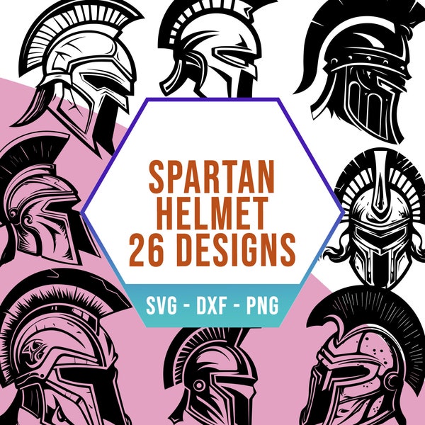 Medieval Spartan Gladiator Helmet SVG Bundle, Middle Age Greek Warrior Armor SVG Pack, Cricut Silhouette Files for Laser Cutter