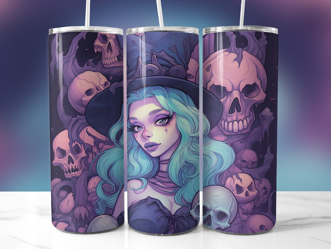 Cute Pastel Halloween Queen Tumbler Wrap, 20oz Tumbler Sublimation
