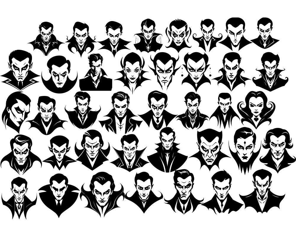 Dracula Vampire SVG PNG Bundle, Supernatural Spooky Creatures SVG Pack ...