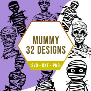 Egypt Mummy SVG Bundle, Ancient Desert Crypt SVG Pack, Cricut Silhouette PNG Files for Laser Cutter
