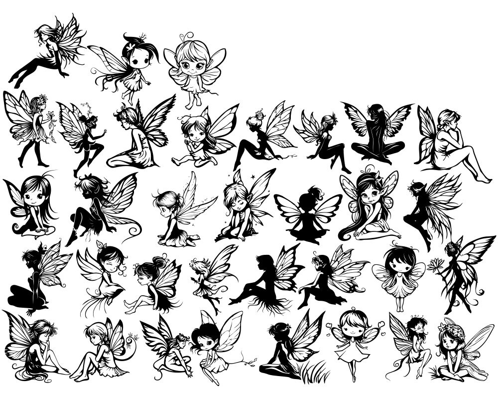 Cute Fairy SVG Bundle, Magical Fantasy Pixie SVG Pack, Cricut ...