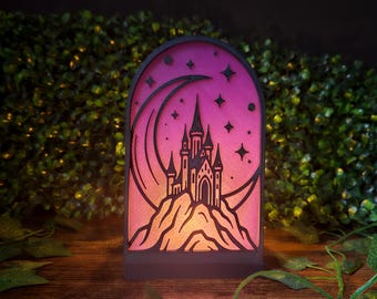 Fantasy Castle Arch Lantern | Gothic Kingdom Night Light | Dark Academia Desk Lamp | Romantasy Bookshelf Decor | Gift for Romantasy Readers