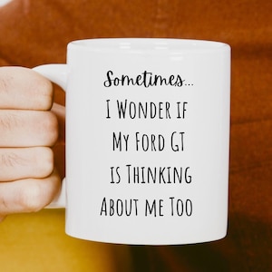 Sports Car Love Mug - &#39;Thinking of Me&#39; Car Enthusiast Gift - Unique Birthday Gift for Him, Car Lover Mug, Automotive Humor, Racing Fan Gift