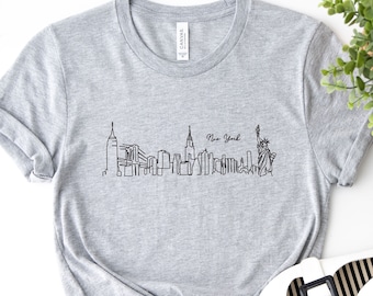 NYC Skyline T-Shirt | New York City Souvenir Tee