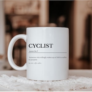 Funny Cyclist Definition Mug • Coffee Addict Gift