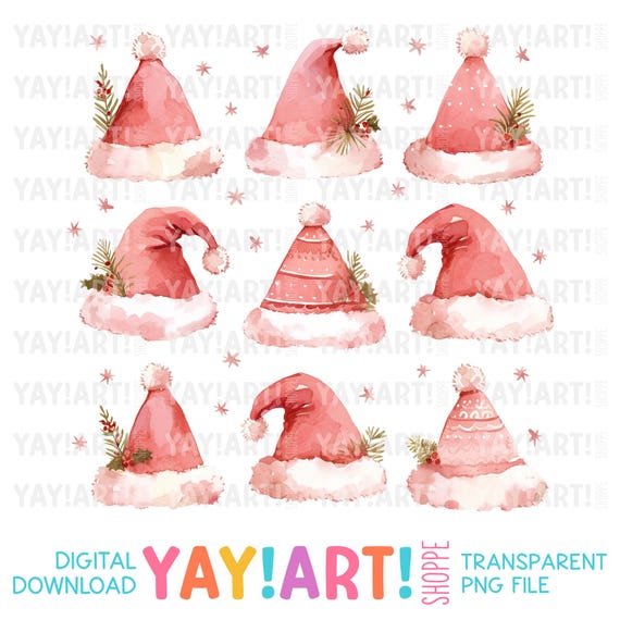 Cute Santa Hat Transparent PNG Clipart, Christmas Hat Sublimation
