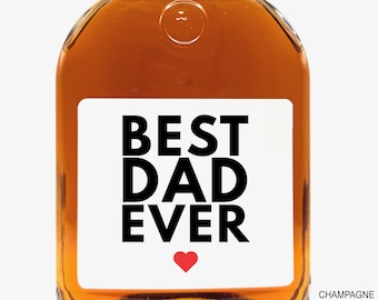 Father's Day Whiskey Label, Personalized Christmas Gift for Dad or Grandpa, Custom Liquor Label Grandad, Best Dad Ever Birthday Gift for Him