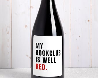 Personalized Book Club Wine Label, Well Read Gift for Librarian, Romantasy Smut Sticker, Custom Bookish Present for Book Lover or Reader