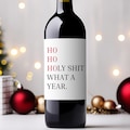 Christmas Gift Wine Label Funny Custom Holiday Present for Coworker Personalized Bottle Sticker Family White Elephant Gift Stocking Stuffer