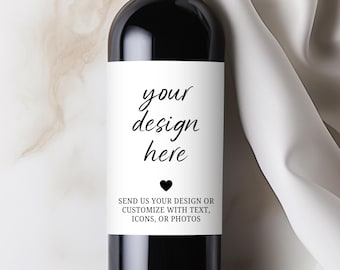 Etichetta per vino personalizzata, bottiglia di champagne personalizzata per ogni occasione, regalo di anniversario, ringraziamento, matrimonio, apprezzamento del cliente, compleanno