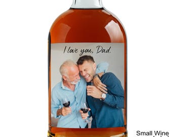 Photo Whiskey Label, Photograph Custom Liquor Labels, Friend Just Because Gift, Father's Day Mother's Day, Christmas, Anniversary, Graduate