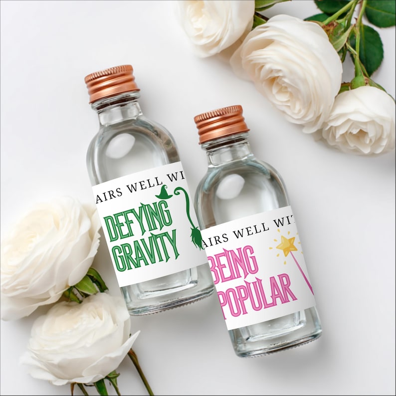 Étiquette de vin personnalisée Broadway, cadeau pour amateur de théâtre musical, sticker bouteille de champagne personnalisé, EVJF, cadeau méchant rigolo image 5