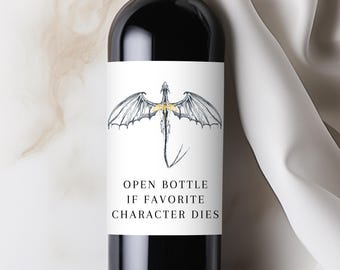 Book Dragon Wine Label, Funny Smut Reader Gift, Spicy Romantasy Club, Bookworm Bottle Stickers, Custom Librarian Bookish Gift, Book Lover