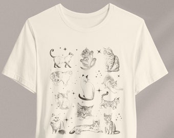 Tシャツ・カットソー [HETHERMENT] cats lovers t-shirts (white) Dual Match