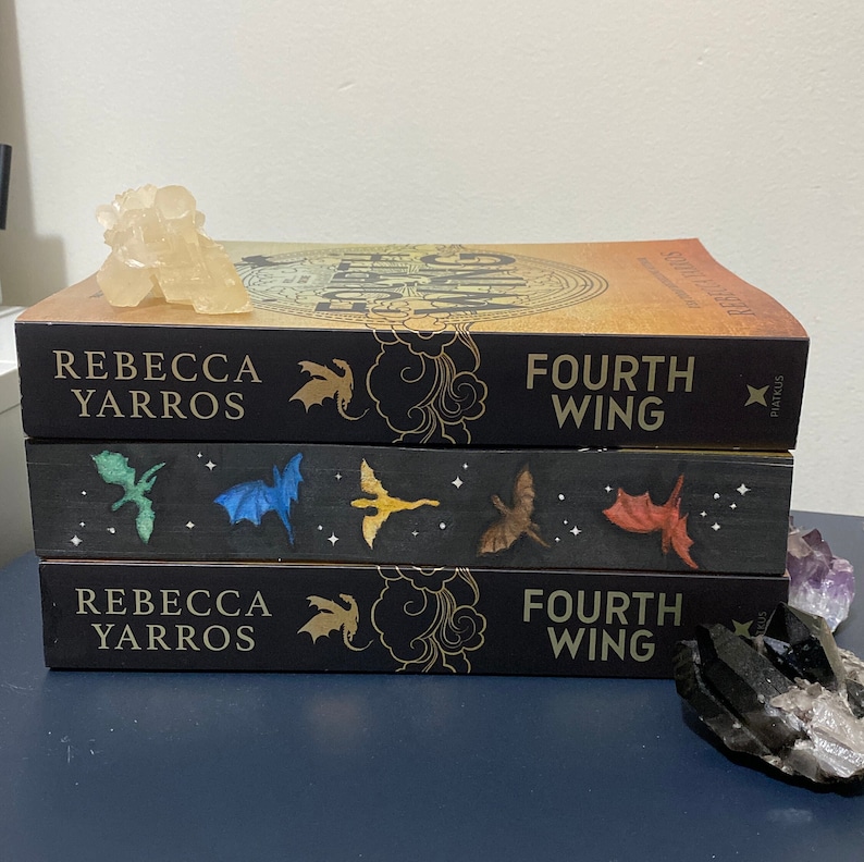 Fourth Wing by Rebecca Yarros Sprayed Edges and Water Colour Etsy Australia