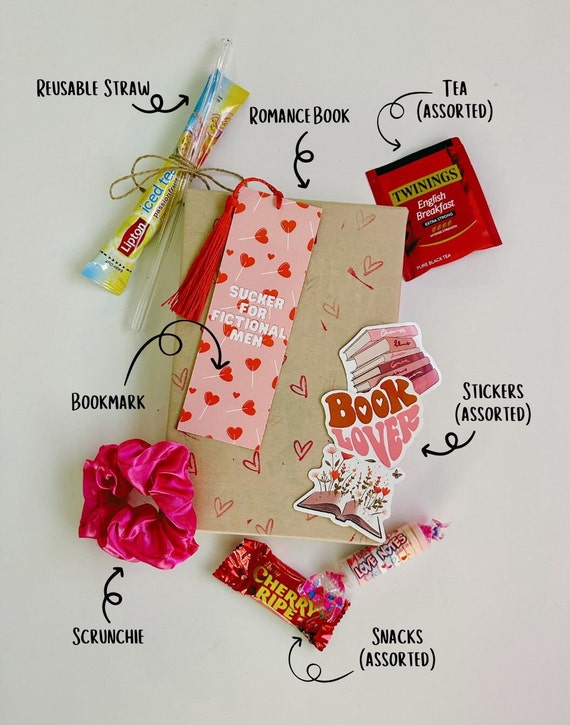 Romance Book Gift Box: Blind Date with a Book, Tea & Stickers