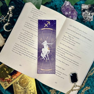 Sagittarius Zodiac Bookmark | Sagittarius Woman | Bookish Horoscope