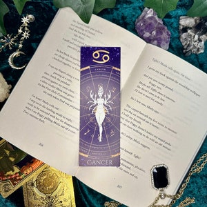 Cancer Zodiac Bookmark | Cancer Woman | Bookish Horoscope