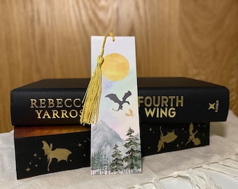 Fourth Wing Painted Dragon Bookmark