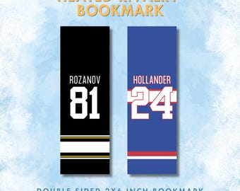 Marcapáginas inspirado en una rivalidad acalorada / Romance de hockey de doble cara / Regalo literario de enemigos a amantes / Lector de romance deportivo / Hollander Rozanov