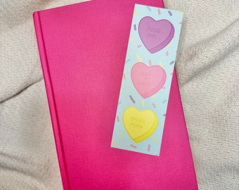 Smut Candy Heart Bookmark | Pastels | Personalisation Available | BookTok