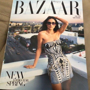 Harpers Bazaar Magazine Demi Moore February 2012 No Label