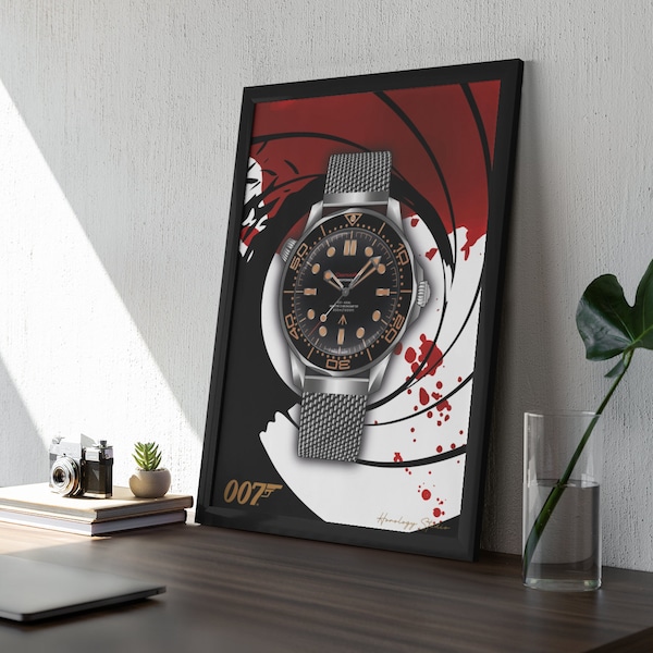 Seamaster 007 SS. Matte Watch Print, Watch Art, Horology Art, Horology Print, Living room Decor, Christmas Gift, Birthday Gift For Him