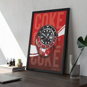 GMT Coke Matte Watch Print, Watch Art, Horology Art, Horology Print, Living room Decor, Christmas Gift, Birthday Gift For Him.