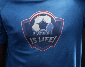 Futbol is Life! - unisex heavy cotton tee - Add this humorous soccer shirt to your wardrobe.  Great gift for him.