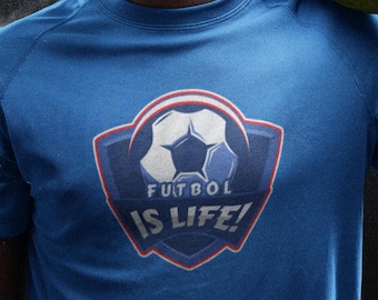 Futbol Is Life Shirt, Soccer Game Day Cotton Tee, Gift for Soccer Fans