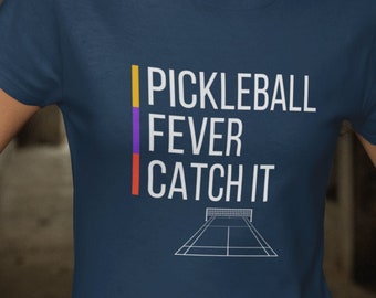 Pickleball Fever Catch It T-shirt unisexe en coton épais pour le style sur et hors du terrain