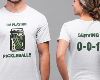 Matching Pickleball Shirts, His and Hers Team Tee 1 of 2, Unisex Cotton T-Shirt
