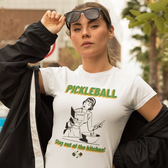 Moisture Wicking Pickleball Shirt Stay Out of the Kitchen Fast Drying Performance Athletic Wear Etsy