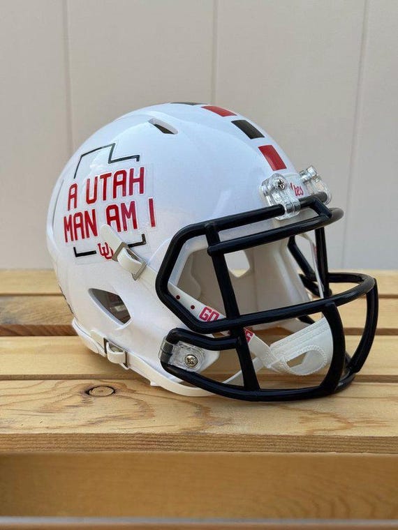 face on utah football helmet Utes Riddell SpeedFlex This wall decor is a must Utah Utes Schutt Tradition Mini