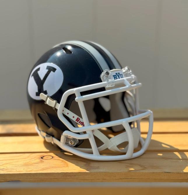 byu toddler football helmet age 3 BYU Cougars Mini Football Helmet - Stretch Y
