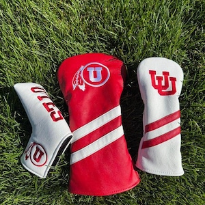Utah Utes Golf Club Covers - Driver, Hybrid, Putter