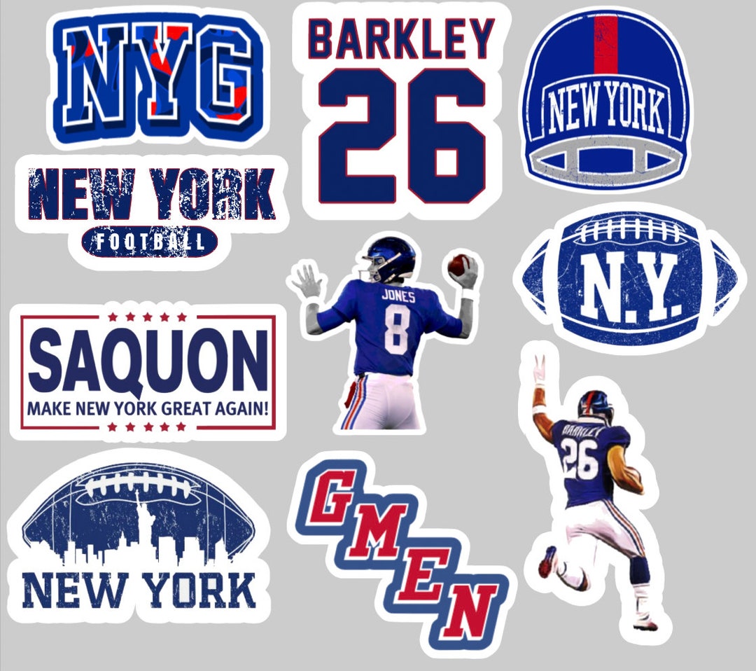 New York Giants Vinyl Stickers New York Giants Stickers Etsy
