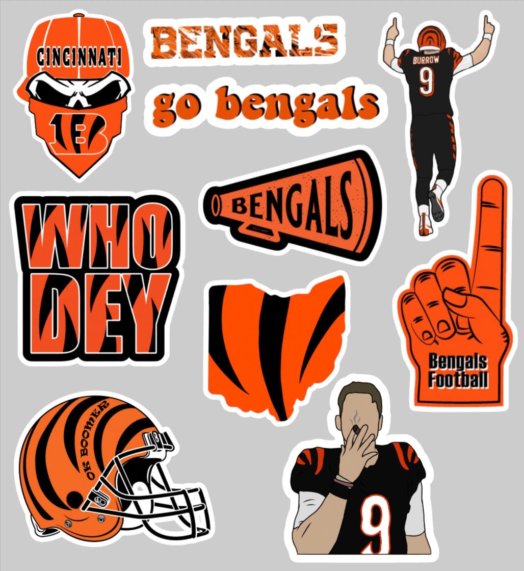 Cincinnati Bengals Vinyl Sticker Pack NFL Sticker Pack Etsy
