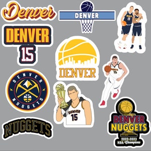 2023 NBA Champions, Denver Nuggets, High Quality Vinyl Stickers