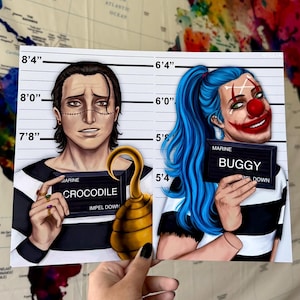 Buggy the Clown and Sir Crocodile Art Print