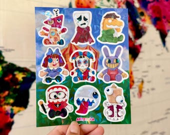 Digital Circus TADC Holographic Sticker Sheet