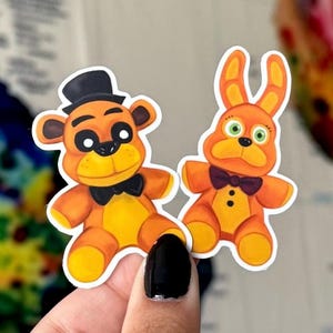 Golden Freddy and Bonnie Plush Stickers