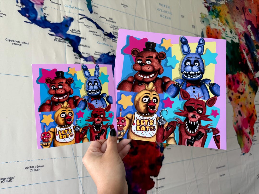 FNAF Fab Four Art Print - Etsy
