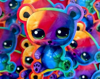 LPS Rainbow Bear Holographic Sticker