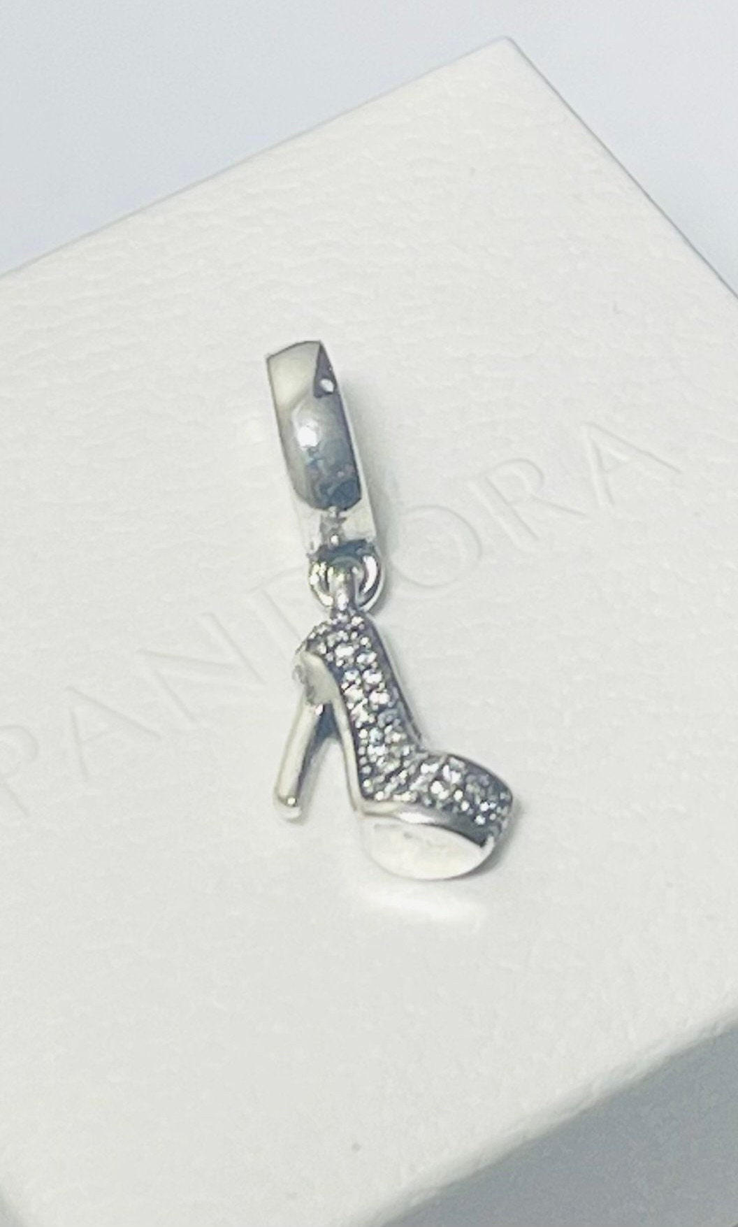 New Pandora Charm Pave STILETTO SHOE Dangle Sparkling July 4 Celebration Sale