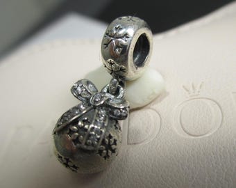 Charm colgante de copo de nieve de invierno con adorno navideño de plata esterlina 925 de Pandora, hallazgos raros