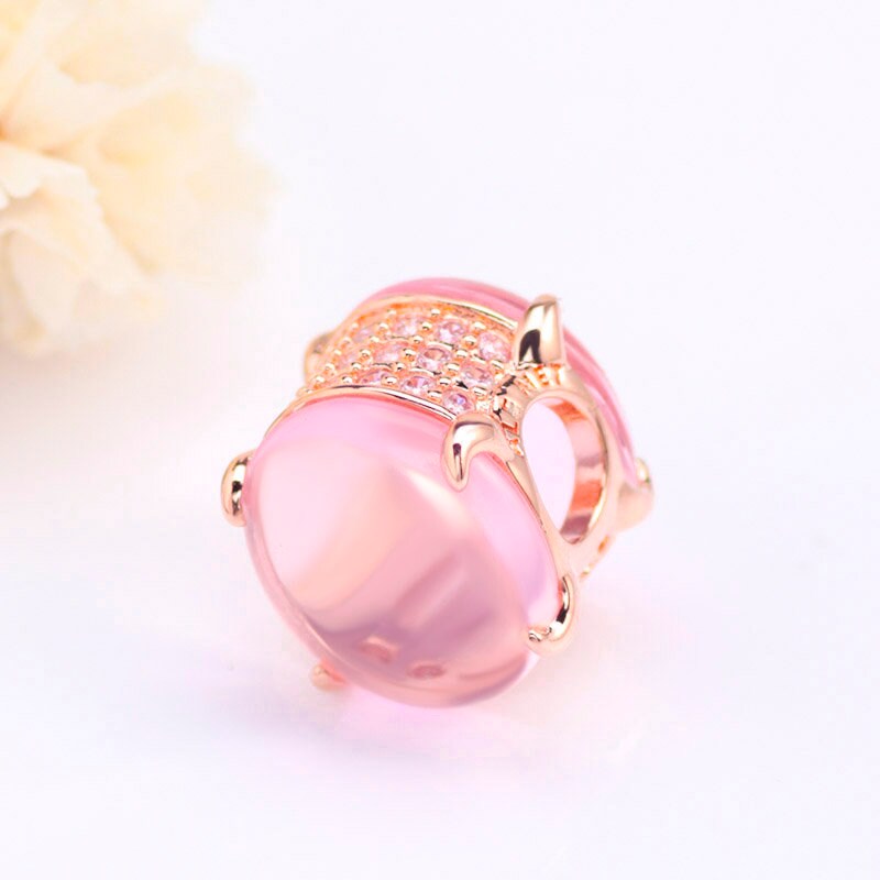 New Pandora Rose Charm Pink Oval Cabochon Bead W/pouch - Etsy