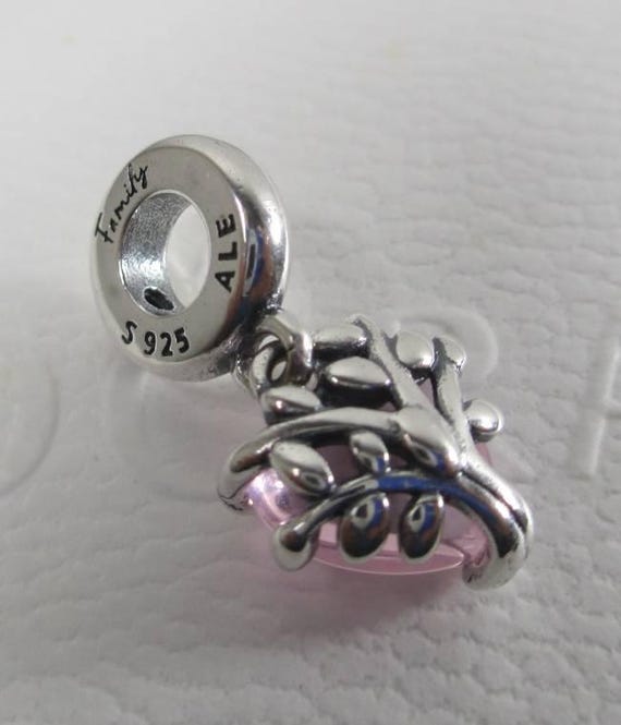 Pandora Charm Pink Heart & Family Tree Dangle Charm - Etsy