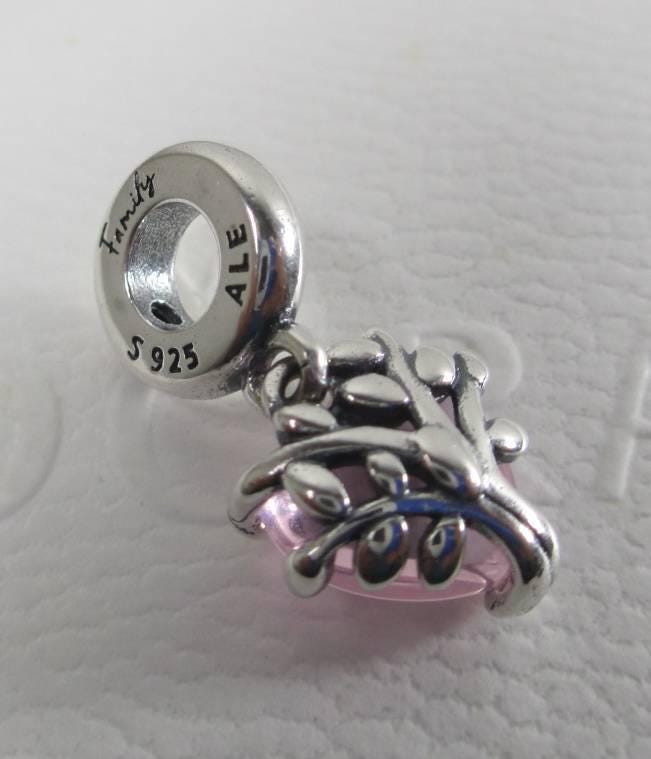 Pandora Charm Pink Heart & Family Tree Dangle Charm - Etsy